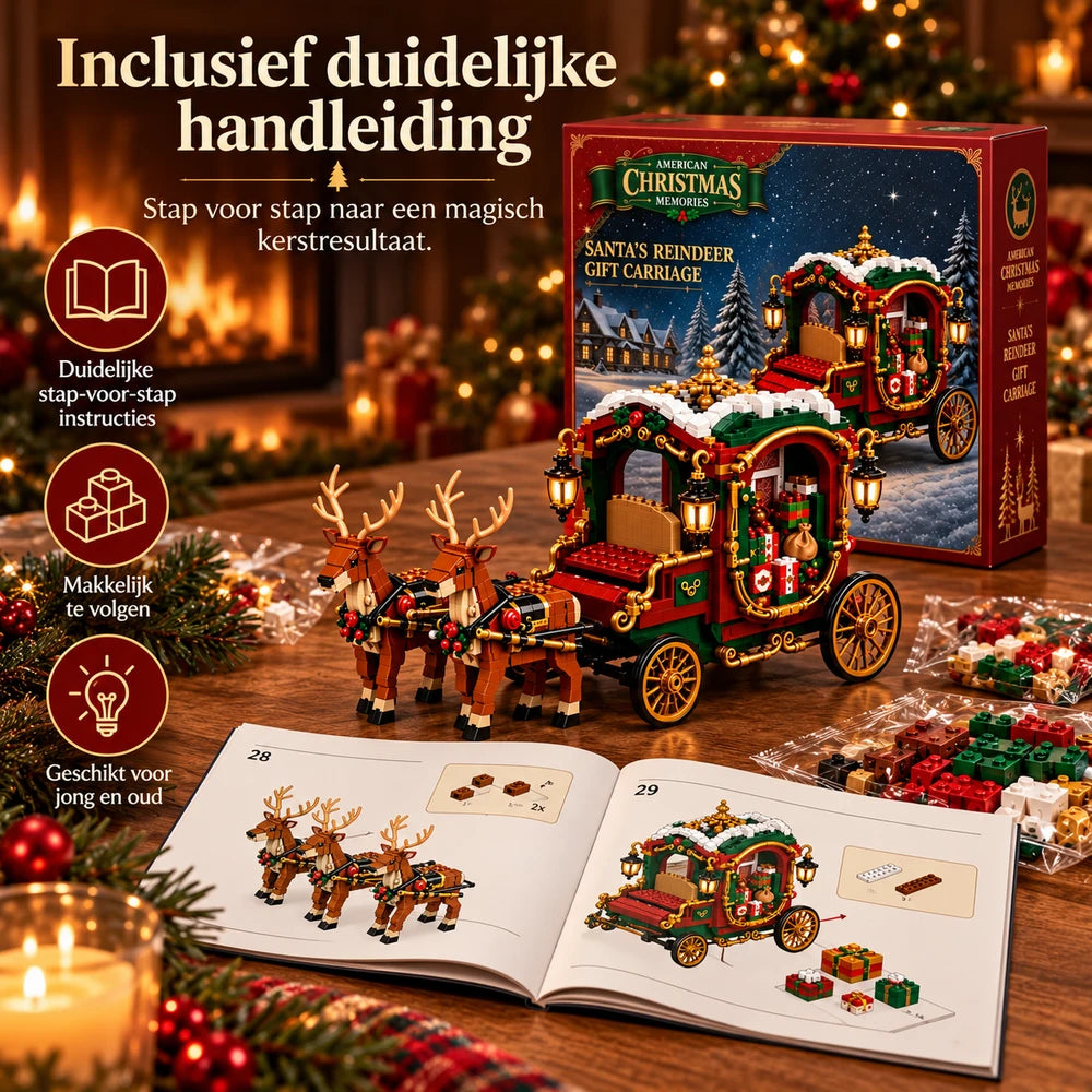 Kerst Rendier Bouwstenen Set