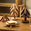 Amsterhome™ Boomvormige Houten Onderzetters | 1 set = 3x