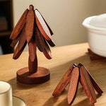 Amsterhome™ Boomvormige Houten Onderzetters | 1 set = 3x