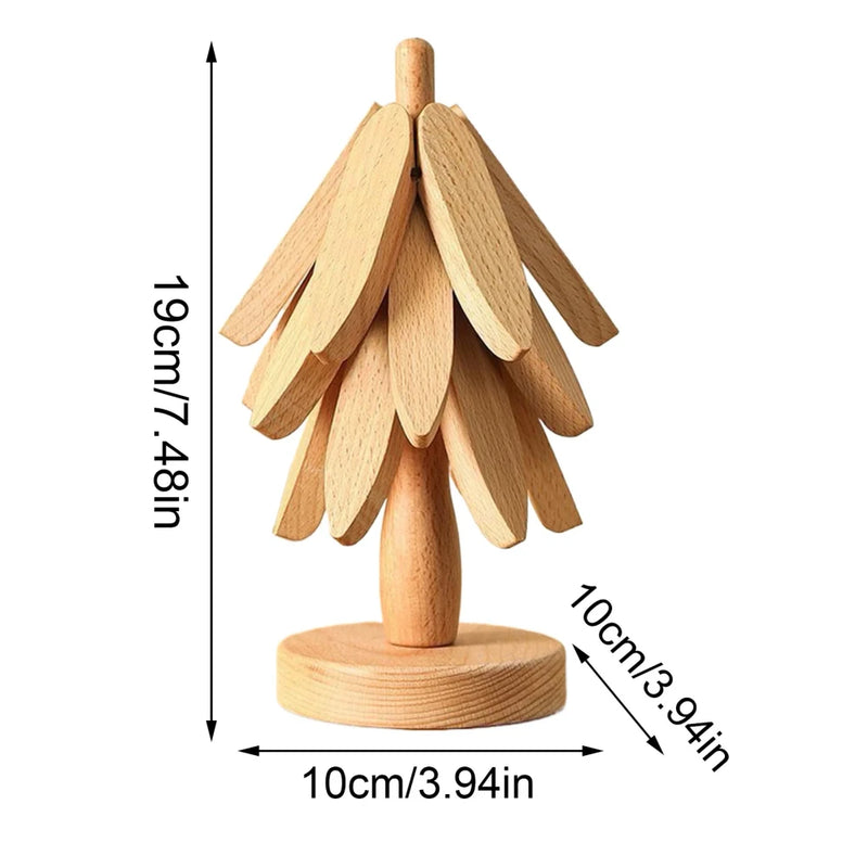Amsterhome™ Boomvormige Houten Onderzetters | 1 set = 3x