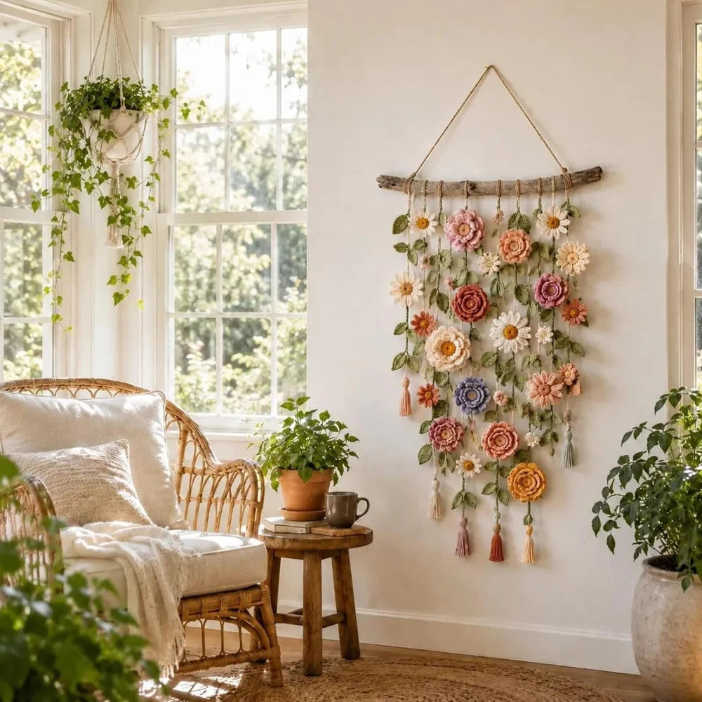 Handgemaakte Bloem Muurdecoratie