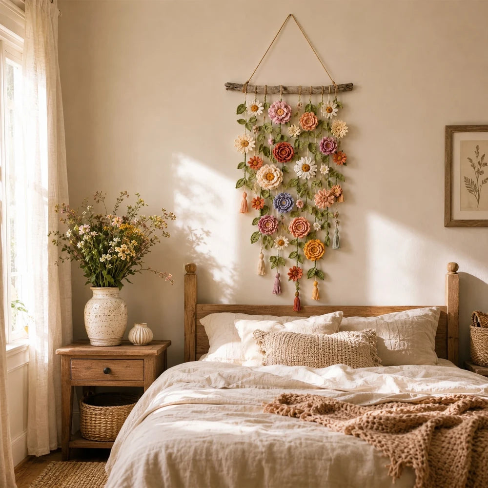 Handgemaakte Bloem Muurdecoratie