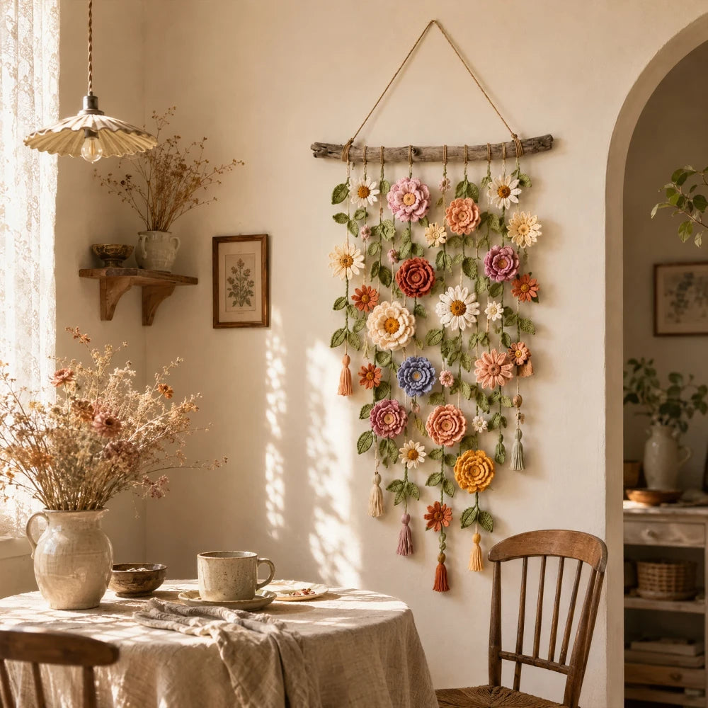 Handgemaakte Bloem Muurdecoratie