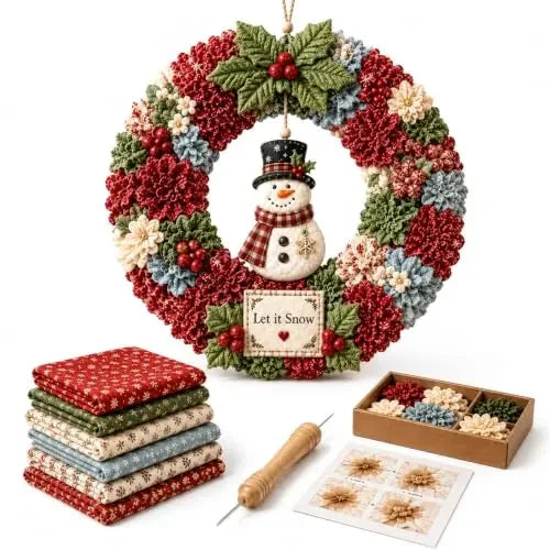 3D Stoffen Kerstkrans