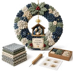 3D Stoffen Kerstkrans