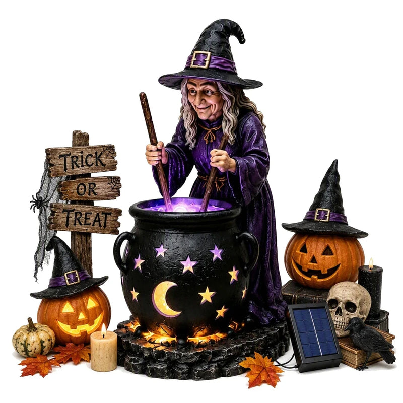 Halloween Heksenketel Tuinlamp