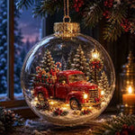 Verlichte Kerstballen Voor in Kerstboom