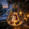 Verlichte Kerstballen Voor in Kerstboom