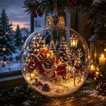 Verlichte Kerstballen Voor in Kerstboom