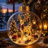 Verlichte Kerstballen Voor in Kerstboom