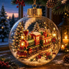 Verlichte Kerstballen Voor in Kerstboom