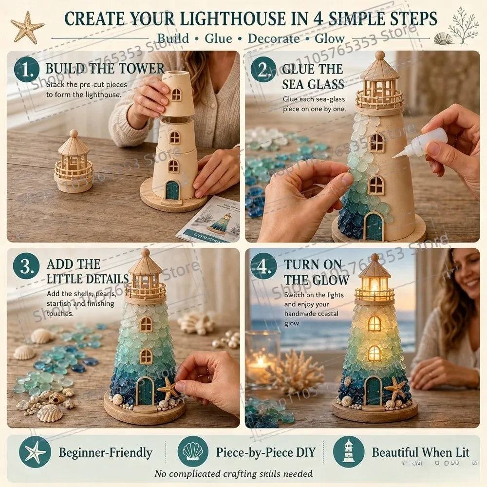 Vuurtoren en Kerst - Knutselset