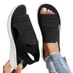Elastische Comfortabele Sleehak Sandaal