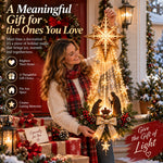 Verlichte Kerstster met Kerststal - Wanddecoratie