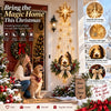 Verlichte Kerstster met Kerststal - Wanddecoratie