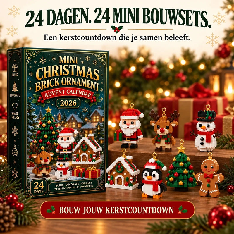 Mini Kerst Kalender 2026 - Bouwfiguren voor in Kerstboom