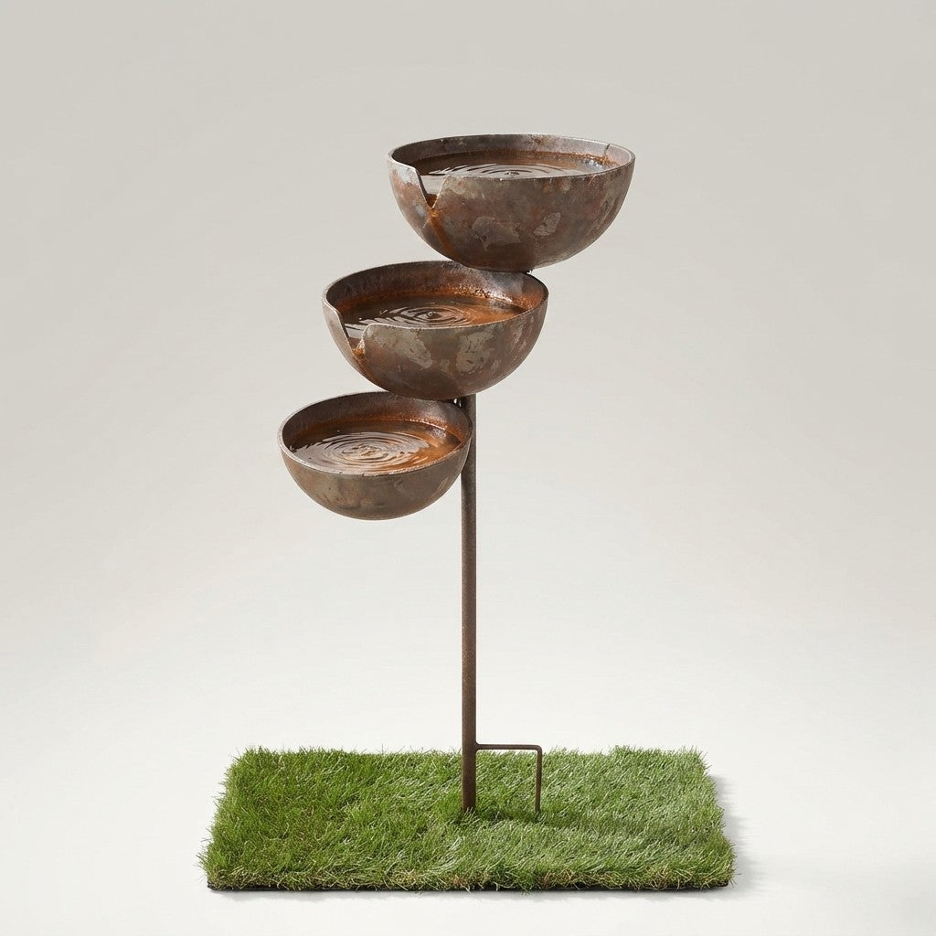 Amsterhome Vintage Metalen Vogelbad
