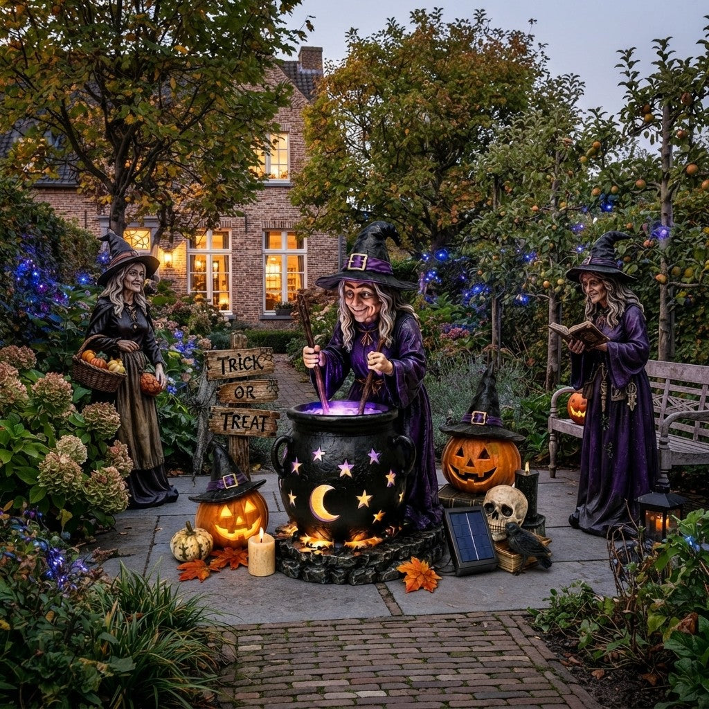 Halloween Heksenketel Tuinlamp