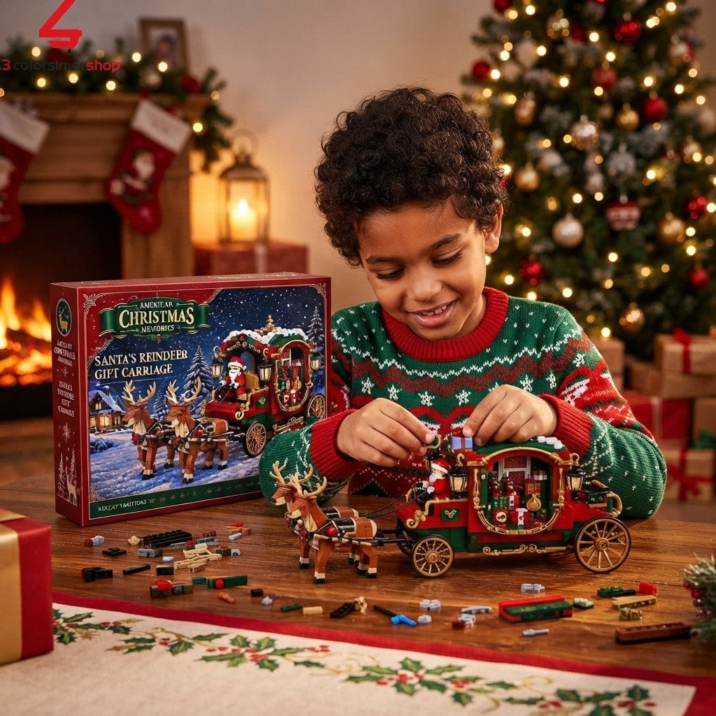 Kerst Rendier Bouwstenen Set